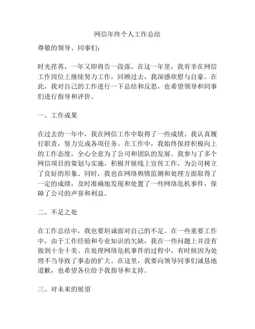 网信年终个人工作总结