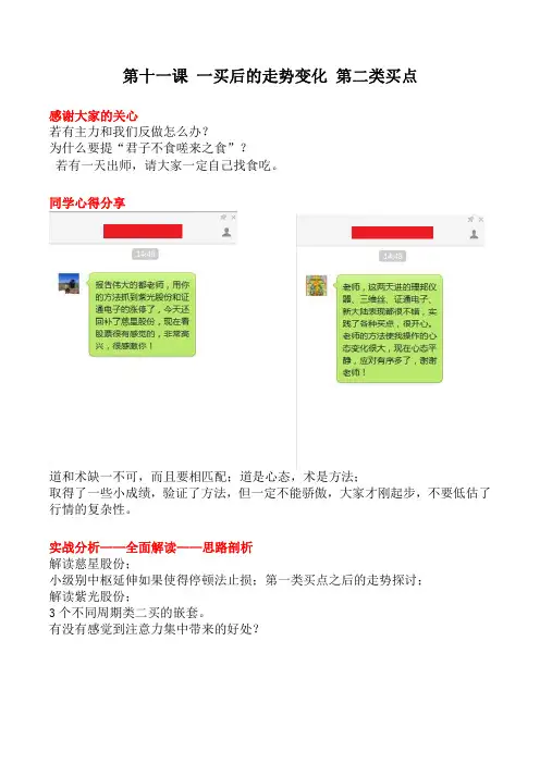 第11课 一买后的走势变化、第二类买点