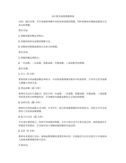 高中数学函数图像教案