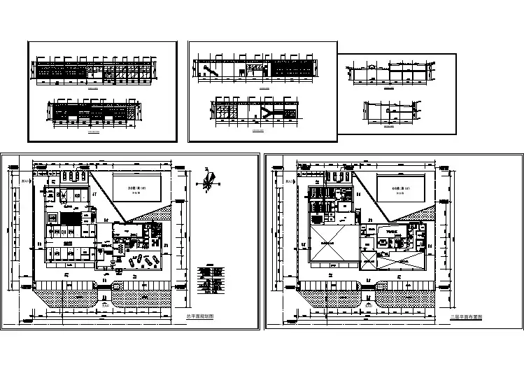 二层钢结构车展及维修中心建筑设计图