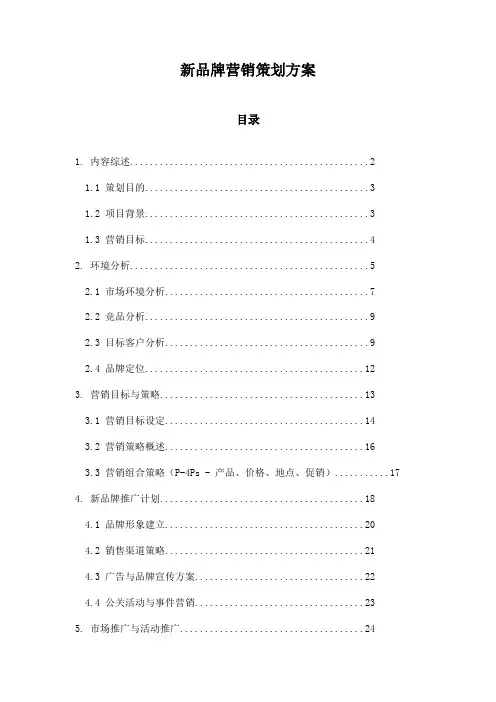 新品牌营销策划方案