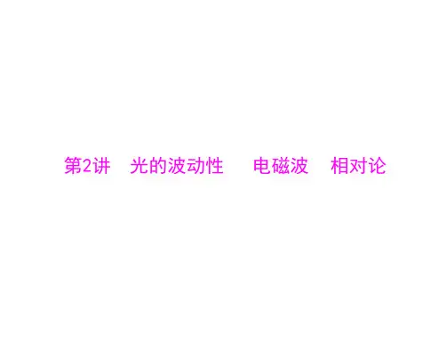 新高考物理通用版总复习一轮课件专题十五第2讲光的波动性电磁波相对论