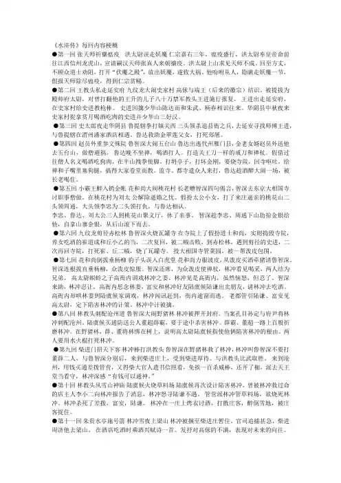 《水浒传》《西游记》名著简介