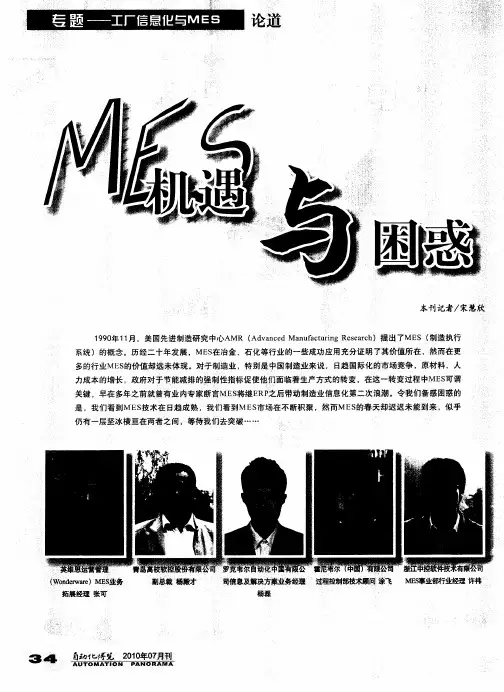 MES机遇与困惑