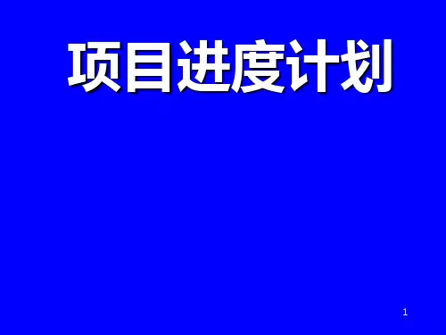 项目进度计划PPT课件
