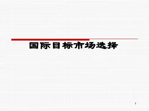 国际市场目标选择