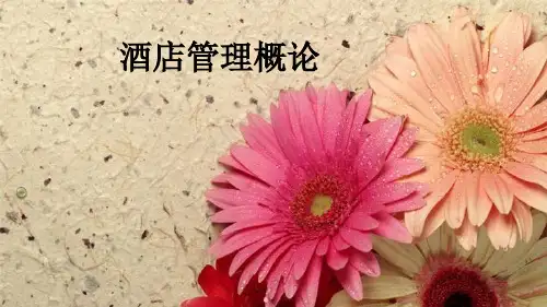 酒店管理概论(PPT 34页)