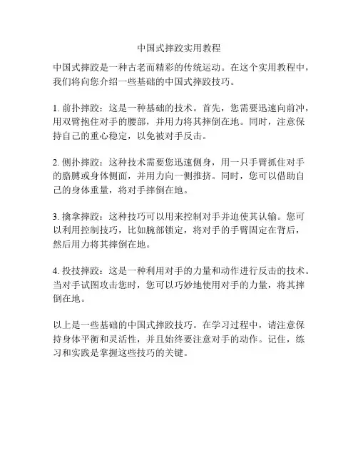 中国式摔跤实用教程