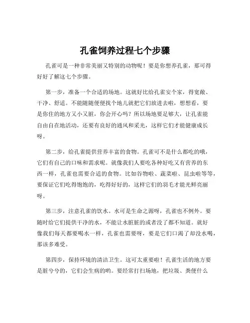 孔雀饲养过程七个步骤