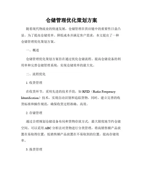仓储管理优化策划方案
