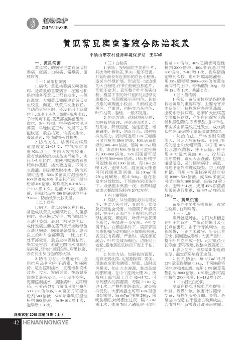 黄瓜常见病虫害综合防治技术