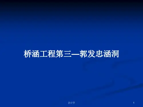 桥涵工程第三—郭发忠涵洞PPT学习教案