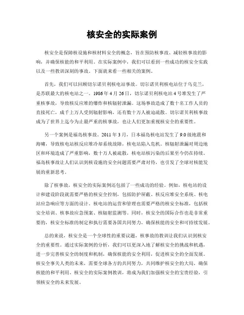 核安全的实际案例