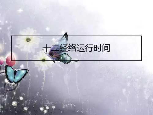 十二经络运行时间