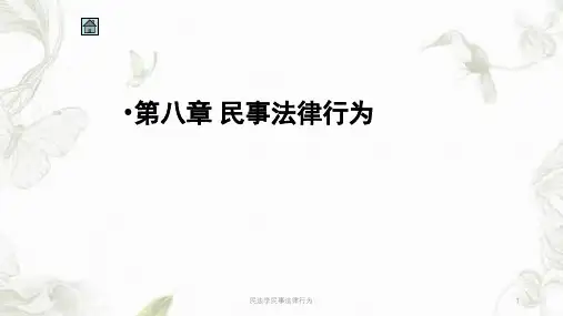 民法学民事法律行为ppt课件
