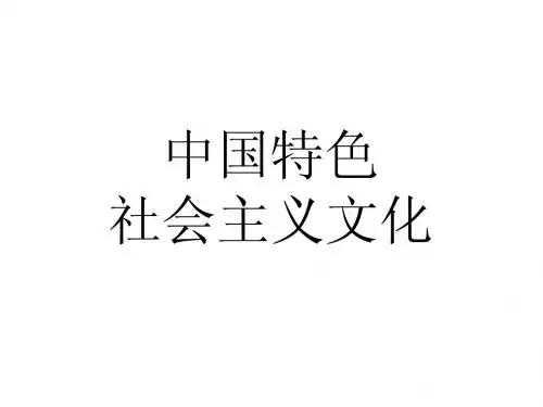 中国特色社会主义文化