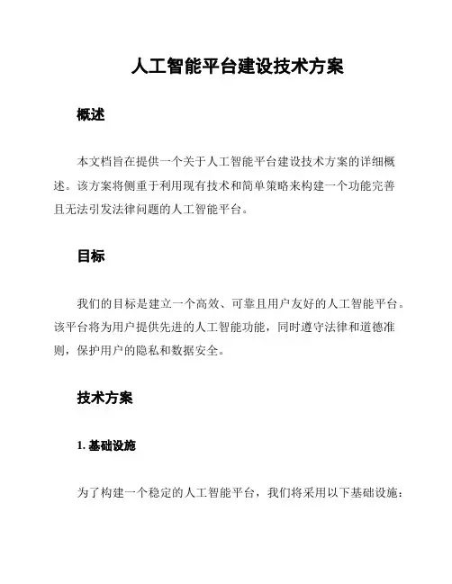 人工智能平台建设技术方案