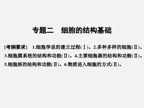 (全国通用)高考生物 二轮复习 第一单元 专题二 细胞的结构基础