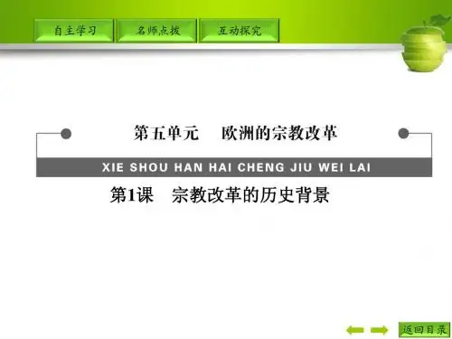 《导与练》高中历史 人教版选修15.1 宗教改革的历史背景