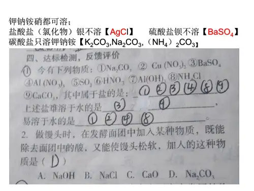 《海水中的化学》复习