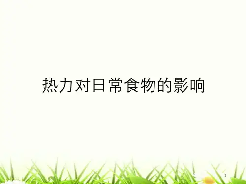 热力对日常食物的影响