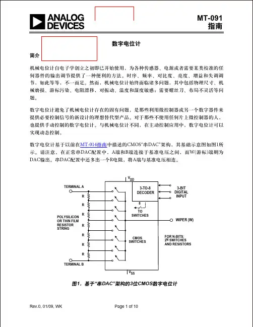 数字电位器概论及应用