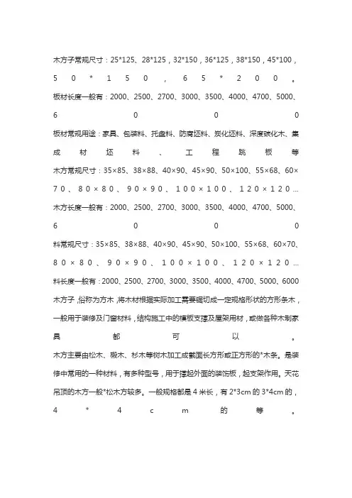 木材规格