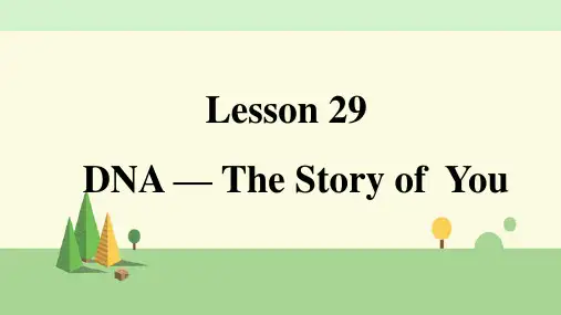 冀教版英语九年级上册    Lesson 29  DNA — The Story of  You