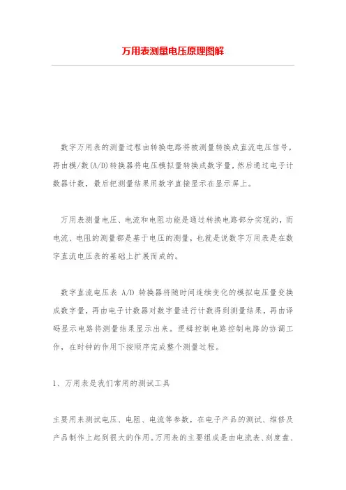 万用表测量电压原理图解