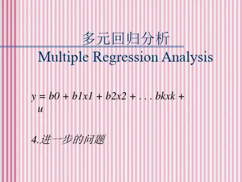 计量经济学多元线性回归ppt课件