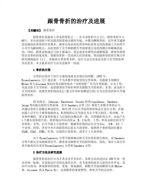 跟骨骨折的治疗及进展