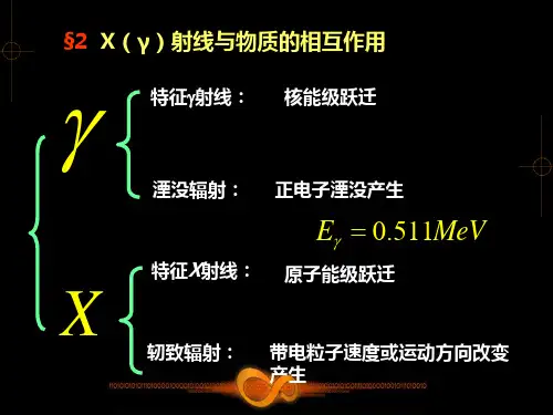 肿瘤放射物理学-物理师资料-2.3 X(γ)射线与物质的相互作用