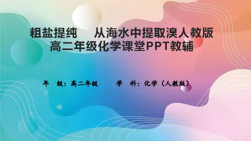 粗盐提纯  从海水中提取溴人教版高二年级化学课堂PPT教辅