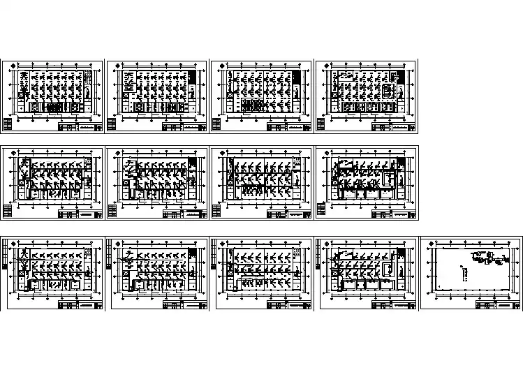 办公综合楼空调通风防排烟系统设计施工图