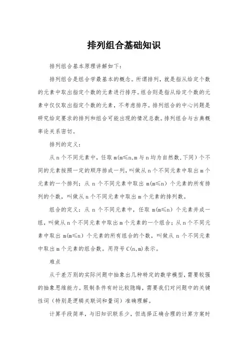 排列组合基础知识