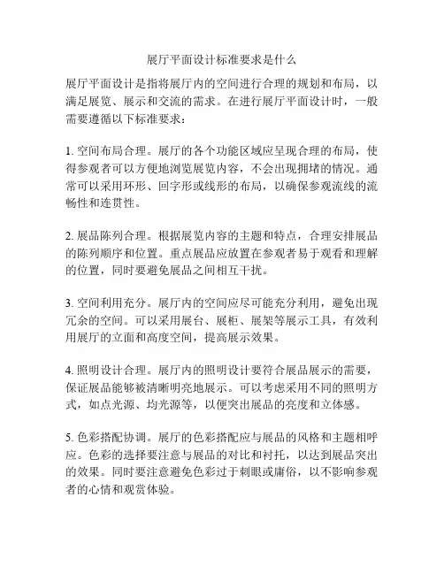 展厅平面设计标准要求是什么