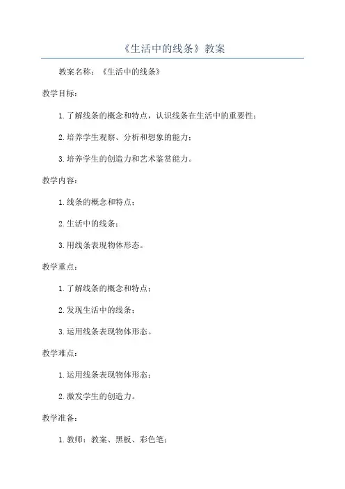 《生活中的线条》教案