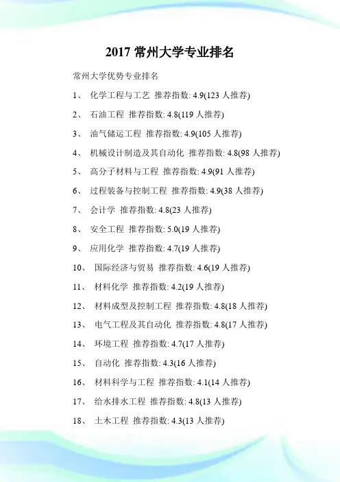 常州大学专业排名.doc