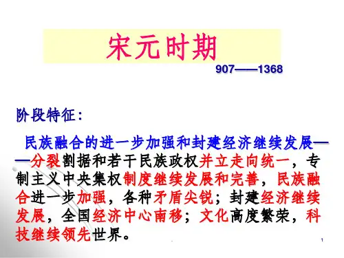 高中历史-宋元时期ppt课件