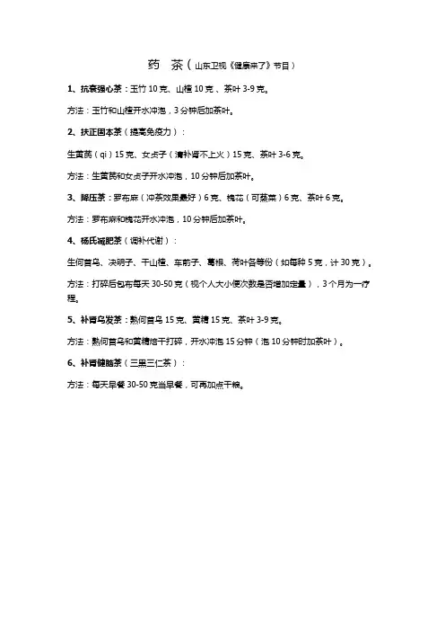 药   茶