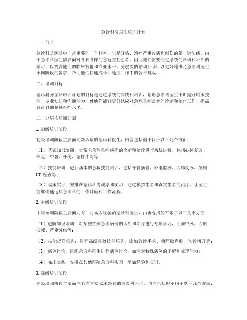 急诊科分层次培训计划
