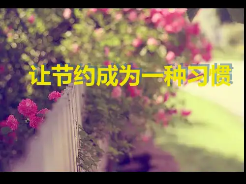 通用版  让节约成为一种习惯课件(25张PPT)