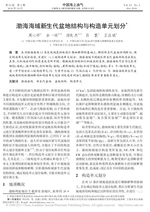 渤海海域新生代盆地结构与构造单元划分