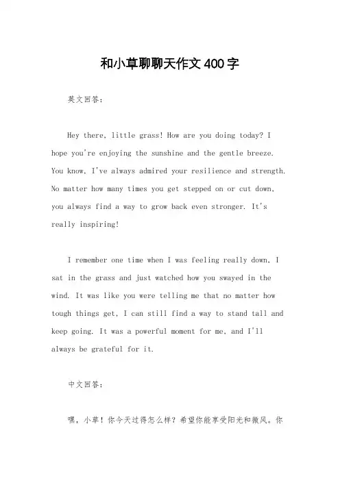 和小草聊聊天作文400字