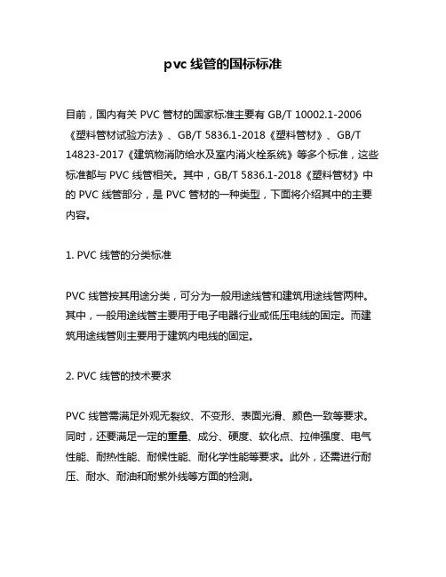 pvc线管的国标标准