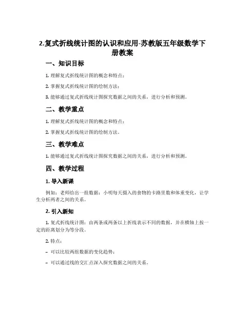 2.复式折线统计图的认识和应用-苏教版五年级数学下册教案