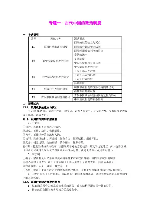2.2.1 古代中国官僚制度 学案 (沪教版八年级上)