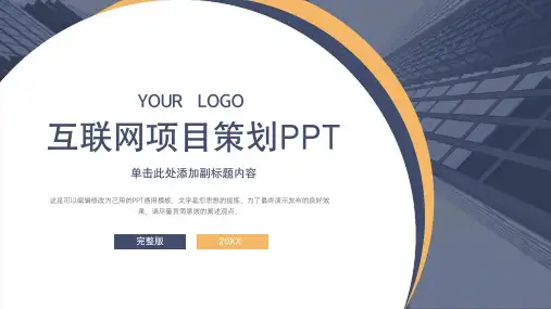 互联网项目策划模板