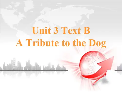 自考英语二  unit 3 a tribute to the dog