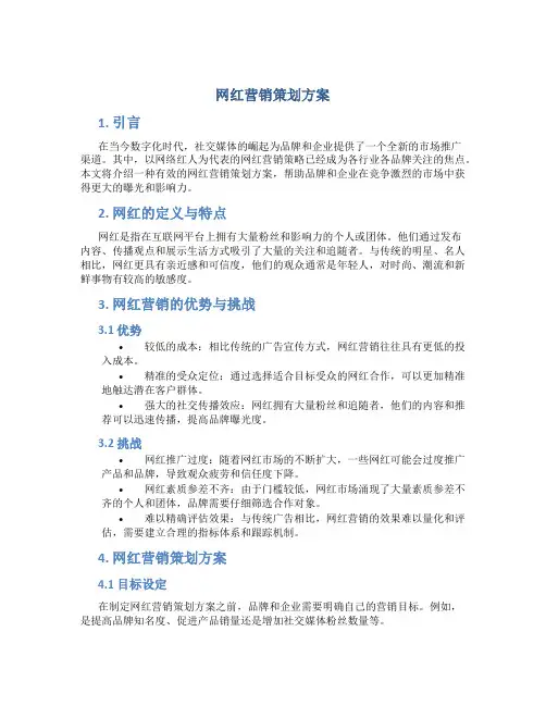 网红营销策划方案